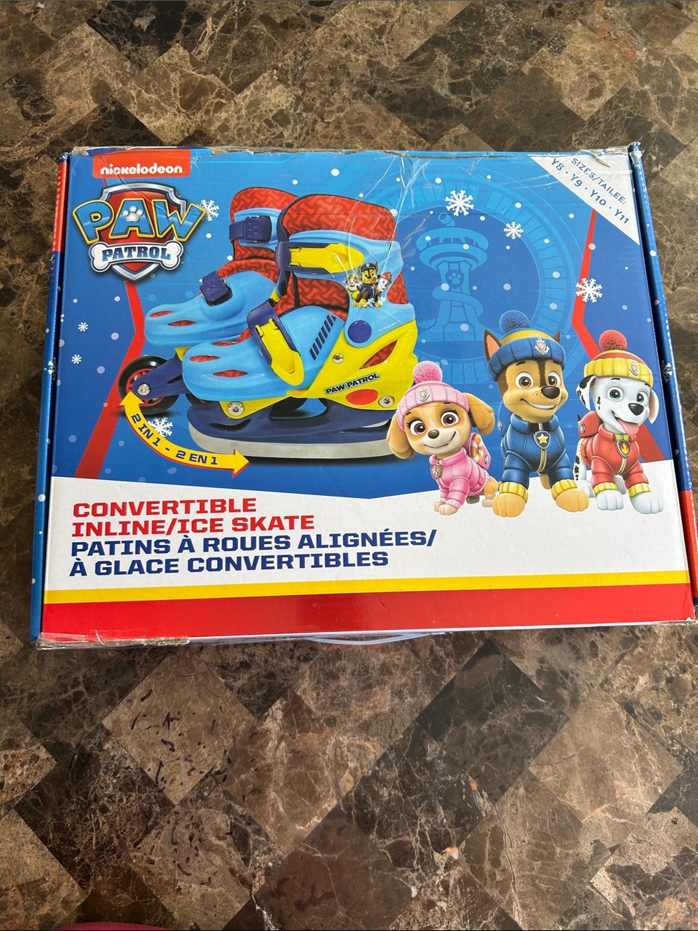 NEW 🆕 Kids Paw Patrol Convertible Inline/Ice Skates - Adjustable Y8 to Y11
